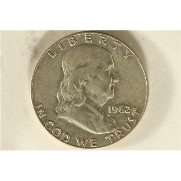 1962 SILVER FRANKLIN HALF DOLLAR