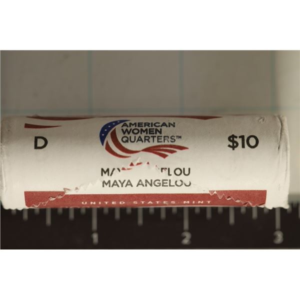 2022-D SOLID DATE $10 ROLL OF MAYA ANGELOU BU