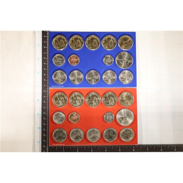 2007 US MINT SET (UNC) P/D IN MINT SEALED CARDS