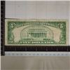 Image 2 : 1928 US $5 RED SEAL NOTE: B55360195A