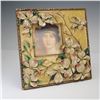Image 1 : Jay Strongwater Enameled Cast Metal Floral Picture Frame