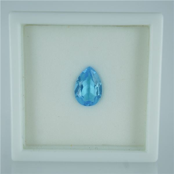 2.30 CT Swiss Blue Topaz Pear Cut Gemstone