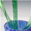 Image 3 : Bohemian Art Glass Tulip in Vase
