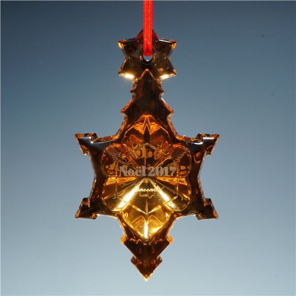 Baccarat Crystal Annual Ornament, Amber Star 2017