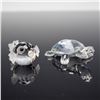 Image 1 : 2pc Swarovski Crystal Figurines, Mini Blowfish and Turtle