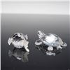 Image 2 : 2pc Swarovski Crystal Figurines, Mini Blowfish and Turtle