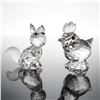 Image 1 : 2pc Swarovski Silver Crystal Figurines, Hen and Mini Fox Sitting