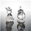 Image 2 : 2pc Swarovski Silver Crystal Figurines, Hen and Mini Fox Sitting