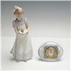 Image 1 : 2pc Lladro Porcelain Figurine and Clock