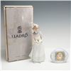 Image 4 : 2pc Lladro Porcelain Figurine and Clock