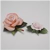 Image 1 : 2pc Boehm Porcelain Flower Figurines, Flower of Love & Barbara Bush Rose
