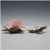 Image 2 : 2pc Boehm Porcelain Flower Figurines, Flower of Love & Barbara Bush Rose