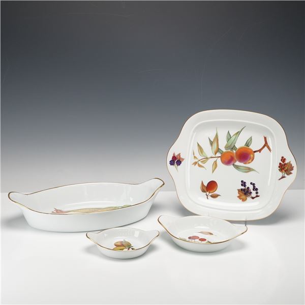 4pc Royal Worcester Porcelain Serveware, Evesham