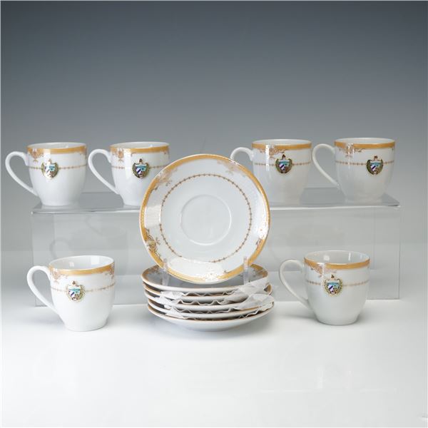 Lorren Home Trends by Lorenzo Limoges Demitasse Cups & Saucers, Set of Six