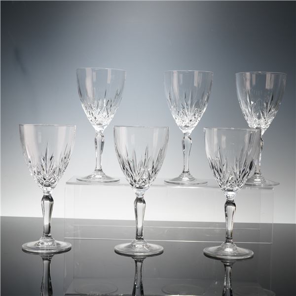 6pc Crystal Wine Glasses