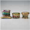 Image 2 : 3pc Limoges Porcelain and Halcyon Days for Tiffany & Co. Treasure Boxes