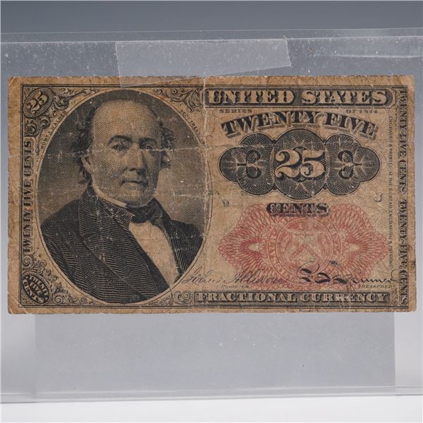 1874 25 Cents "Fractional Currency" 5th Series Banknote