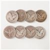 Image 2 : 8pc 1909 Barber Quarter & 1925 to 1929 Standing Liberty Quarters
