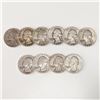 Image 1 : 10pc 1934 to 1948 Washington Silver Quarters
