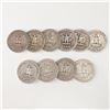 Image 2 : 10pc 1934 to 1948 Washington Silver Quarters