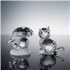 Image 2 : Swarovski Crystal Figurines, Mini Cat & Mushroom