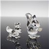 Image 1 : 2pc Swarovski Silver Crystal Figurines, Mini Fox Prowling and Squirrel