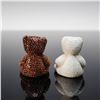 Image 2 : 2pc Crystal-Encrusted Teddy Bear Figurines