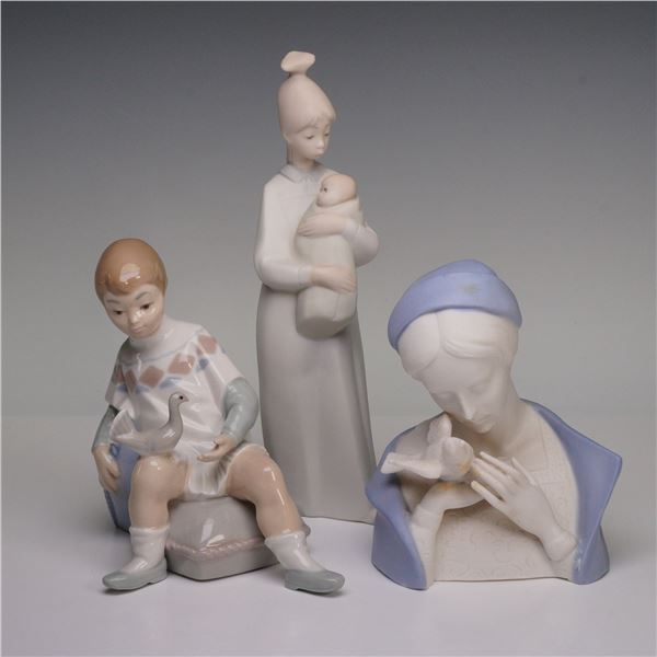 3p Porcelain Lladro, Nao by Lladro, and Lenwile Ardalt Figurines
