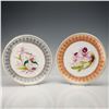 Image 1 : 2pc Royal Crown Derby Hand Painted Orchid Cake Plates