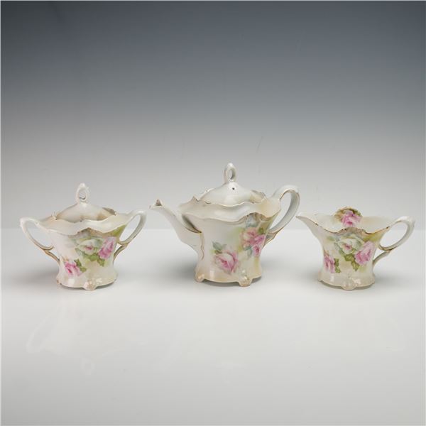 R.S Prussia Tea Set, Teapot, Creamer, & Sugar Bowl