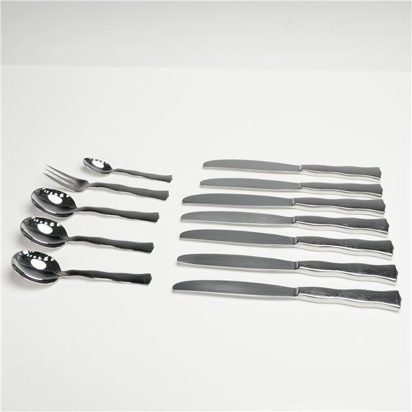 12pc Robbe and Berking Stainless Steel Forks, Knives, and Spoons, Lago
