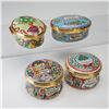 Image 1 : 4pc Halcyon Days Enamel Boxes