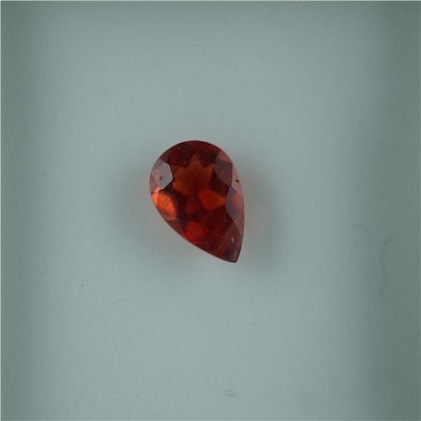 0.73 CT Red-Orange Labradorite Pear Cut Gemstone