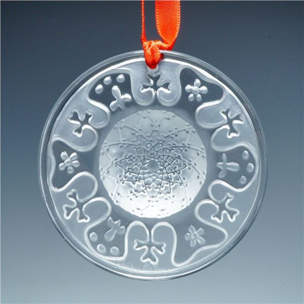 Lalique Frosted Crystal Holiday Ornament