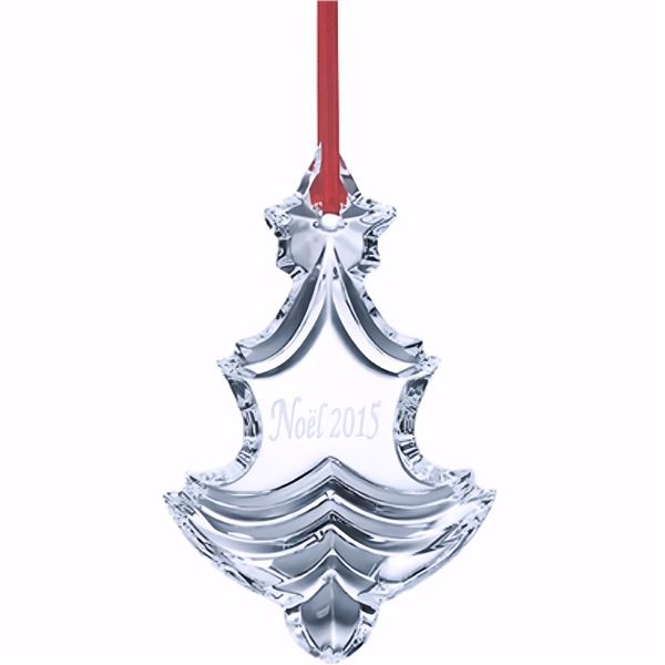 Baccarat Crystal Clear 2015 Annual Christmas Ornament, Sealed Box