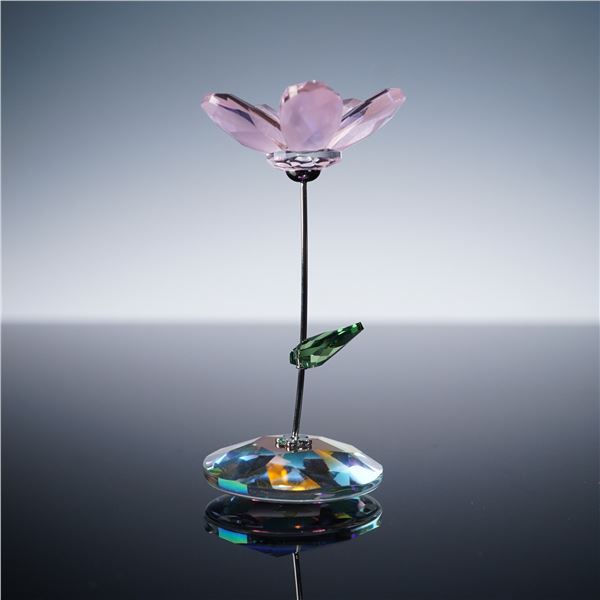 Swarovski Crystal Rocking Flower Figurine, Kay Rose