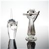 Image 1 : 2pc Swarovski Crystal Figurines, Medium Cat & Tom Cat