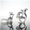 Image 1 : 2pc Swarovski Silver Crystal Figurines, Squirrel and Fox Sitting