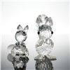 Image 3 : 2pc Swarovski Silver Crystal Figurines, Squirrel and Fox Sitting