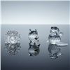 Image 2 : 3pc Swarovski Crystal Figurines, Field mouse, Hedgehog, & Mini Pig
