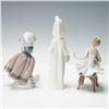 Image 2 : 3pc Lladro Porcelain Figurines- Girl with Basket, Spring is Here & Recital