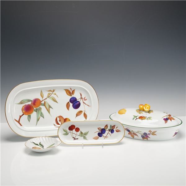 4pc Royal Worcester Porcelain Serveware, Evesham