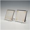 Image 2 : 2pc Ercuis Square Mini Silver Plated Trays