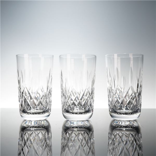 3pc Waterford Crystal Flat Tumblers, Lismore