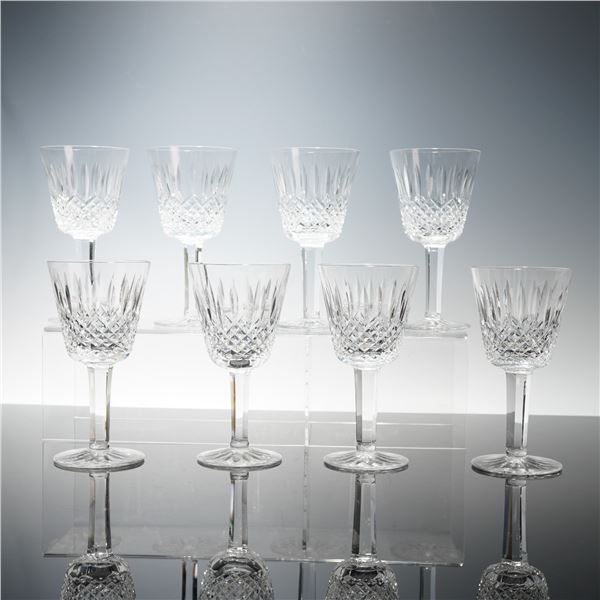 8pc Waterford Crystal Claret Wine Glasses, Lismore