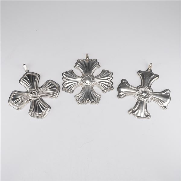Reed & Barton Sterling Silver Christmas Cross - 1996, 2001, & 2014