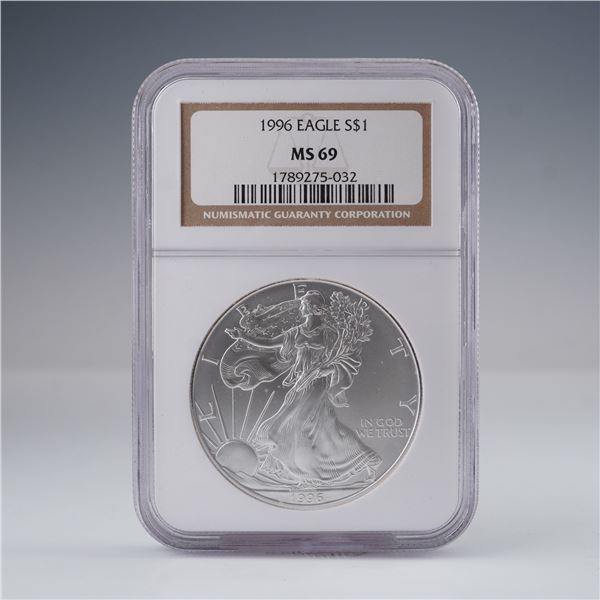 1996 American Eagle Silver Dollar MS69 NGC Graded Coin