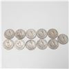 Image 2 : 11pc 1950 to 1958 Washington Silver Quarters