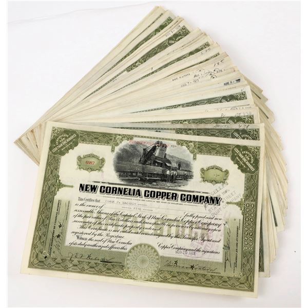 New Cornelia Copper Company Stock Certificates Group (200) [206936]