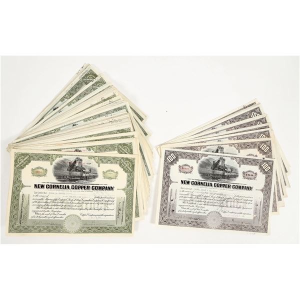 New Cornelia Copper Company Stock Certificates Group (200) [206118]
